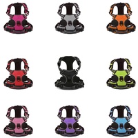 Harnais pour chien léger en nylon fluorescent réfléchissant, réglable, résistant aux éclats, plusieurs tailles, gilet de marche portable pour l'extérieur