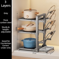 Support de rangement extensible et réglable pour couvercles de casseroles et planches à découper, type sur pied pour la cuisine