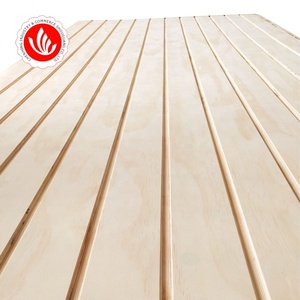 Contreplaqué rainuré et rainuré à double sens, qualité supérieure, décoration double face, émission <span class=keywords><strong>de</strong></span> formaldéhyde E1, <span class=keywords><strong>placage</strong></span> <span class=keywords><strong>de</strong></span> <span class=keywords><strong>pin</strong></span> pour villa, usage intérieur - Product Image 5