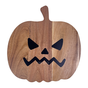 Planche à découper en résine de bois en forme de citrouille pour bloc à découper décoratif Halloween de cuisine avec poignée - Product Image 3