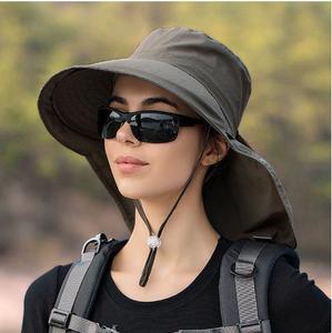 Phụ Nữ Mùa Hè UV Bảo Vệ Hat Đuôi Ngựa Lỗ Mặt Trời Visor Ngoài Trời Đi Bộ Đường Dài Lớn Có Thể Điều Chỉnh Xô Cap Với Cổ Flap - Product Image 2