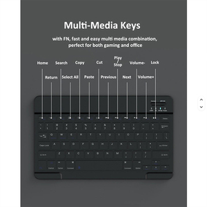 Tastiera BT Ultra-Sottile Wireless <span class=keywords><strong>con</strong></span> Mouse Ricaricabile per iPad, iOS, Android, <span class=keywords><strong>Windows</strong></span>, PC, Tablet e Telefono - Product Image 5