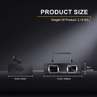 SHEHDS Machine laser 2 têtes, projecteur cube lumineux à double trou, lumières laser de Noël, scanner de fête, projecteur de lumières