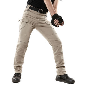 Pantaloni Cargo <span class=keywords><strong>da</strong></span> <span class=keywords><strong>Uomo</strong></span> Tattici <span class=keywords><strong>da</strong></span> Esterno in Tela di Cotone Elasticizzato Stile Safari per Escursionismo Caccia e Lavoro - Product Image 2