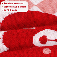 Pull en tricot à carreaux mignon pour animaux de compagnie, gilet respirant et chaud pour chien et chat, vêtement d'hiver doux et confortable pour animaux avec écharpe