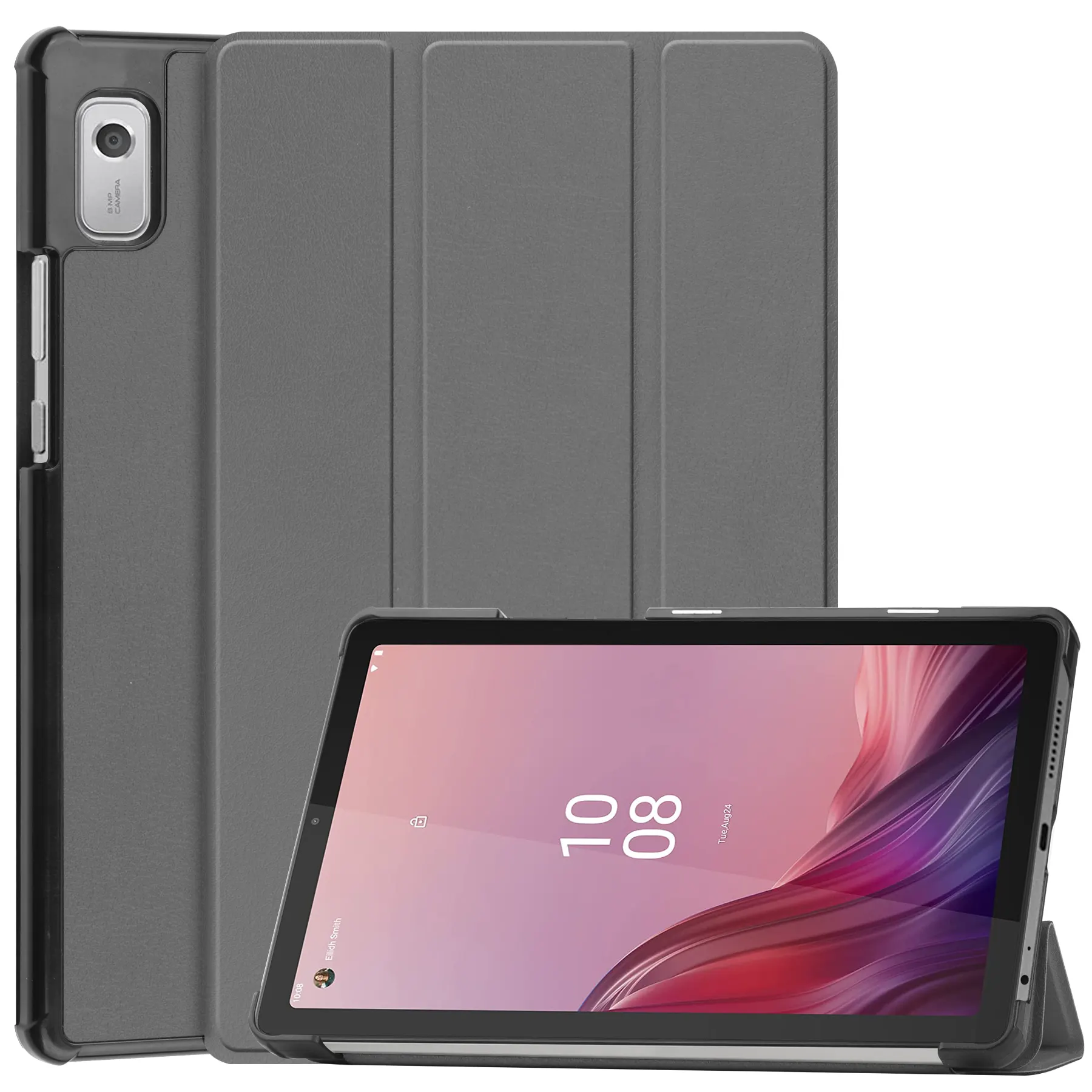 Capa inteligente dobrável para tablet, capa dobrável de couro de pu com suporte magnético para lenovo tab m9 TB-310FU''