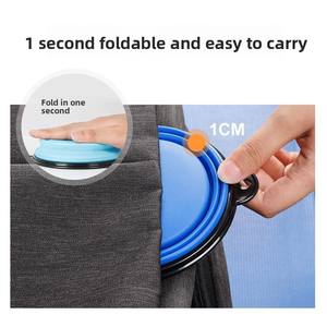 Personalizado Borracha Dobrável Silicone <span class=keywords><strong>Dog</strong></span> Food Água <span class=keywords><strong>Bowl</strong></span> com Tampa Chian Fornecedor Produtos Plástico Dobrável Pet Travel <span class=keywords><strong>Bowl</strong></span> - Product Image 2