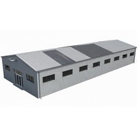Bâtiment d'entrepôt moderne en structure acier durable, surface galvanisée pour atelier industriel, entrepôt métallique préfabriqué