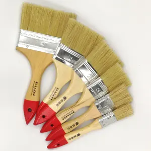 CIC paint brush sets of 5 bristle synthetic filament rubber handle perfect paint brush set