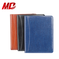 Brown Luxus Leder Padfolio Portfolio Kompendium Datei Ordner Mit A4 Brief Größe Schreiben Pad Zipper