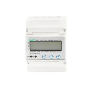 Guideway type DTS6666 4P three-phase four-wire meter with RS485 and LCD display Electric energy meter