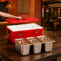 Conteneur isotherme pour la livraison de repas en restaurant, 40L, en plastique rotomoulé PE, pour le transport de nourriture