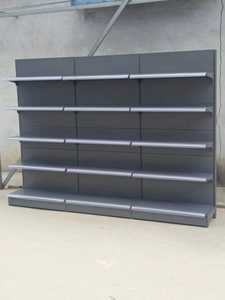 Fábrica personalizada color tamaño metal resistente <span class=keywords><strong>minimarket</strong></span> azul <span class=keywords><strong>estantes</strong></span> de pared <span class=keywords><strong>para</strong></span> cosméticos exhibición góndola - Product Image 3