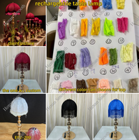 Lampe de table sans fil à pampilles style bohème, base dorée, avec veilleuse élégante pour décoration de mariage, anniversaire et restaurant