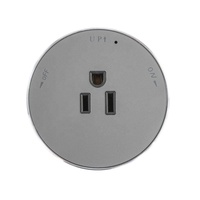 Prises de voie d'alimentation murales intelligentes populaires à lumière LED pour salon cuisine prise britannique cachée piste USB pour ordinateur portable pour bureau à domicile