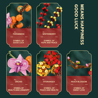 Sembo Block 605028 908 pièces Kit de construction de bouquet de fleurs du Nouvel An chinois, cadeau éducatif pour enfants, jouet pour filles