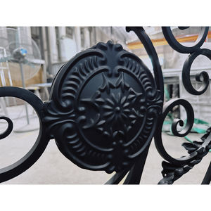 Balustrades de balcon en <span class=keywords><strong>fer</strong></span> forgé de luxe avec plateforme pour maisons, clôture en métal courbée, balustrades de <span class=keywords><strong>terrasse</strong></span> - Product Image 5