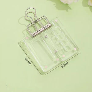 <span class=keywords><strong>Palette</strong></span> acrylique aquarelle transparente 8 couleurs Mini boîte de plateau de peinture vide Caractéristiques de base en plastique adaptées aux voyages - Product Image 2