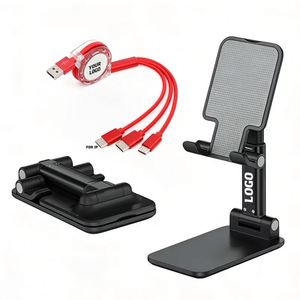Wholesale Custom Logo Mobile Phone Stand Holder Universal Adjustable <b>Desk</b> <b>Table</b> Stable <b>Foldable</b> 2026 Promo Gift Products - Product Image 1