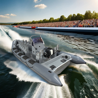 Offre Spéciale Zhenbo 7m RIB-700A 1.2mm PVC Hypalon gonflable nervure bateau 12 personnes capacité pour la pêche et l'aviron certifié CE