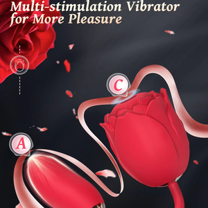 2025 New Hot selling Adult Rose Vibrator 2 in 1 Liebes ei mit Dildo Mastur bator lecken Ball einziehbaren Stab vibrator