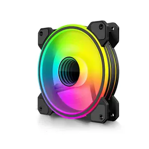 Sihirli ayna Fan ekleme fanlar RGB D ayna işık etkisi masaüstü bilgisayar soğutma PC Fan