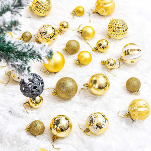 La FIESTA DE Navidad personalizada de Venta caliente <span class=keywords><strong>suministra</strong></span> bolas de plástico de oro y plata de encaje rojo BOLA DE Navidad - Product Image 2