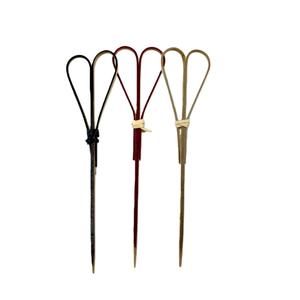 カクテルパーティー用フードスティック12cm赤はさみひもハート型ダブルコンビネーション - Product Image 2