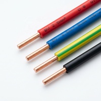 Cable Eléctrico BVR al por Mayor, Cable de Cobre Puro Trenzado de 1.5mm, 2.5mm, 4mm, 6mm, 450/750V, Cable Eléctrico de PVC IEC60332 para Proyectos de Construcción