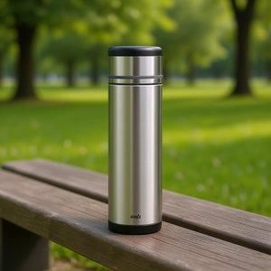 Emsa Mobility Botella Aislada de 1L, Vaso de Acero Inoxidable, Negro Antracita - Product Image 3