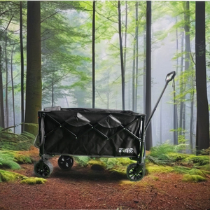 Xách tay 4-bánh Xe cắm trại ngoài trời giỏ hàng có thể gập lại CuộN container tay đẩy xe đẩy thép carbon + Oxford Vật liệu OEM tùy biến - Product Image 1