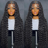 Perruques en cheveux humains Water Wave 13x6 HD sans colle, perruque Lace Front en cheveux humains, cheveux vierges vietnamiens bruts, perruques Full Frontal Lace