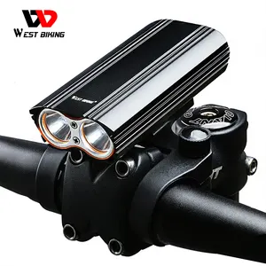 West Fietsen Fiets Front Light Fiets Koplamp Waterdichte Dubbele Licht T6 Fiets Super Heldere Koplamp Fiets Led Koplamp