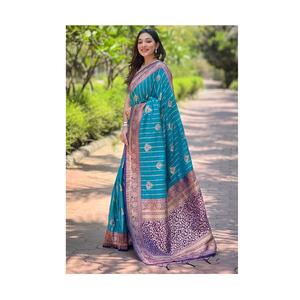 Nouvelle collection de sarees en soie douce et élégante pour les fêtes et les mariages, sarees en soie disponibles en gros en provenance d'Inde - Product Image 1