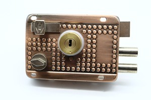 Cerradura Exterior Moderna de Bronce Rojo <span class=keywords><strong>Antirrobo</strong></span> e Impermeable para Apartamentos, 1 Año de Garantía, Instalación con Tornillos, Material de Latón - Product Image 2