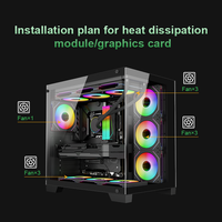 Boîtier de jeu ATX MicroATX prenant en charge les GPU de 380 mm et les refroidisseurs CPU de 168 mm, châssis d'ordinateur à double compartiment