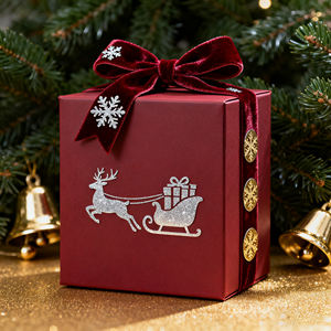 Factory Direct Supply Recycelbare starre Geschenk boxen Magnet verschluss griff Anpassbares Logo/Grafikdesign Heiligabend - Product Image 5