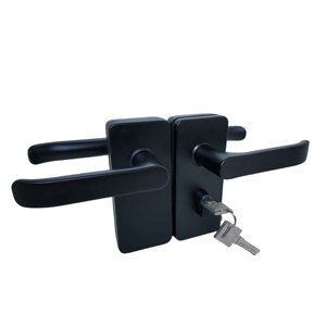 Đen thép không gỉ vuông dọc Đôi Chốt Cửa Khóa tay phải đồ nội thất ổ khóa - Product Image 2