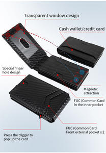 Porte-cartes en TPU anti-RFID grande capacité, plusieurs emplacements pour cartes, anti-démagnétisation, antivol, pour hommes, pour cartes bancaires et de <span class=keywords><strong>crédit</strong></span> - Product Image 6