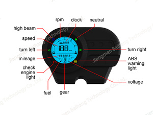 Tablero digital universal para motocicleta compatible con Honda CB1 <span class=keywords><strong>CB125</strong></span> - Product Image 3