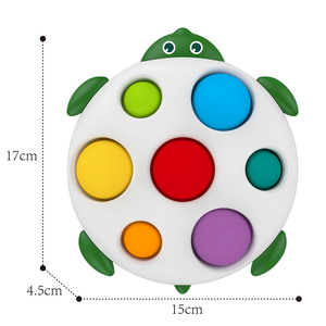 Juguete educativo de silicona para niños, mordedor sensorial de animales para animales y tortugas, burbuja pop - Product Image 4