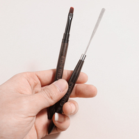 10 pièces ensemble de pinceaux d'art d'ongle ensemble complet de stylo professionnel japonais violet bois de santal carré rond stylo de luminothérapie stylo de balayage