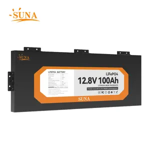 Siêu mỏng Trọng lượng nhẹ 12V 100AH pin năng lượng mặt trời LiFePO4 pin lithium polymer được xây dựng trong BMS cho thuyền RV caranavs cắm trại