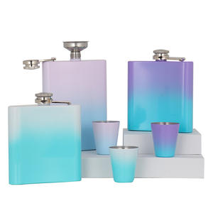 Petaca de acero inoxidable portátil de 6 oz con diseño moderno y elegante, mini Petaca cuadrada con logotipo personalizado para fiestas, regalo de Navidad - Product Image 1