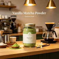 Poudre de Matcha Vanille Française de Qualité Cérémoniale - Thé Minceur Nouveau Conditionnement en Vrac et en Sachet