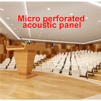 Panneaux muraux en bois à absorption acoustique hautement efficaces personnalisés Panneau acoustique de plafond en bois Placage Panneau acoustique micro-perforé