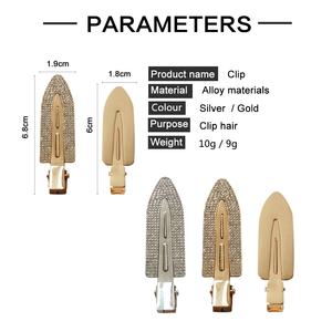 Vente en gros de pinces à cheveux sans plis en métal doré, sans plis, pour salon de <span class=keywords><strong>coiffure</strong></span>, usage quotidien, <span class=keywords><strong>coiffure</strong></span> personnalisée - Product Image 5