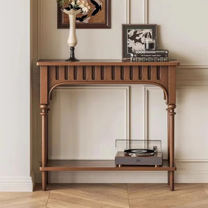 طاولة مدخل خشبية صلبة عتيقة فرنسية ، خزانة جانبية ، باب مواجه للجدار عالي القدم حديث لتطبيق غرفة المعيشة - Product Image 3