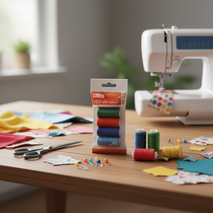 Filo da cucito Ilan 5 pezzi 40S/2 colorato per artigianato e cucito - Product Image 2