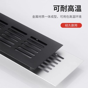 Aluminum Alloy Ventilation <b>Mesh</b> Cabinet <b>Grille</b> Silver Black H-1001 <b>For</b> Cabinets Shoe Cabinets Refrigerators - Product Image 3